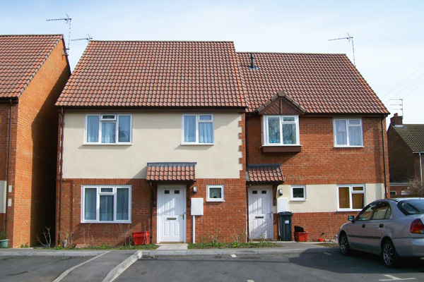 Front of a new build house